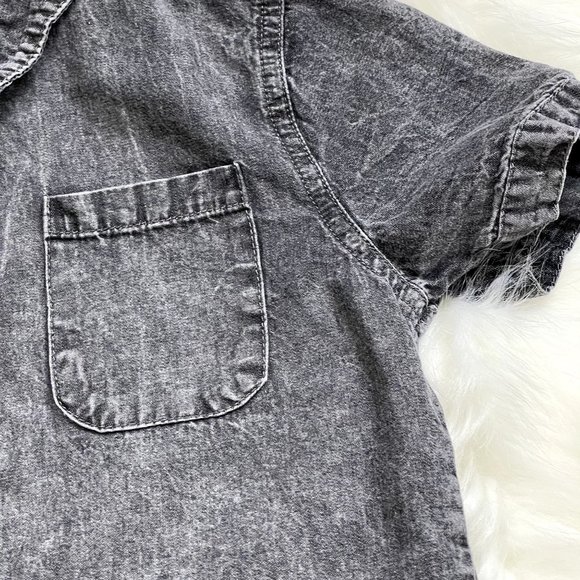 AG Adriano Goldschmied Kids Toddle's 2T Grey Denim Jean Shirt Button Down - Picture 6 of 7